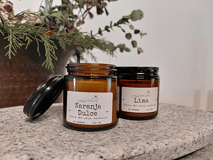 Velas en Frasco de Vidrio tapa metal