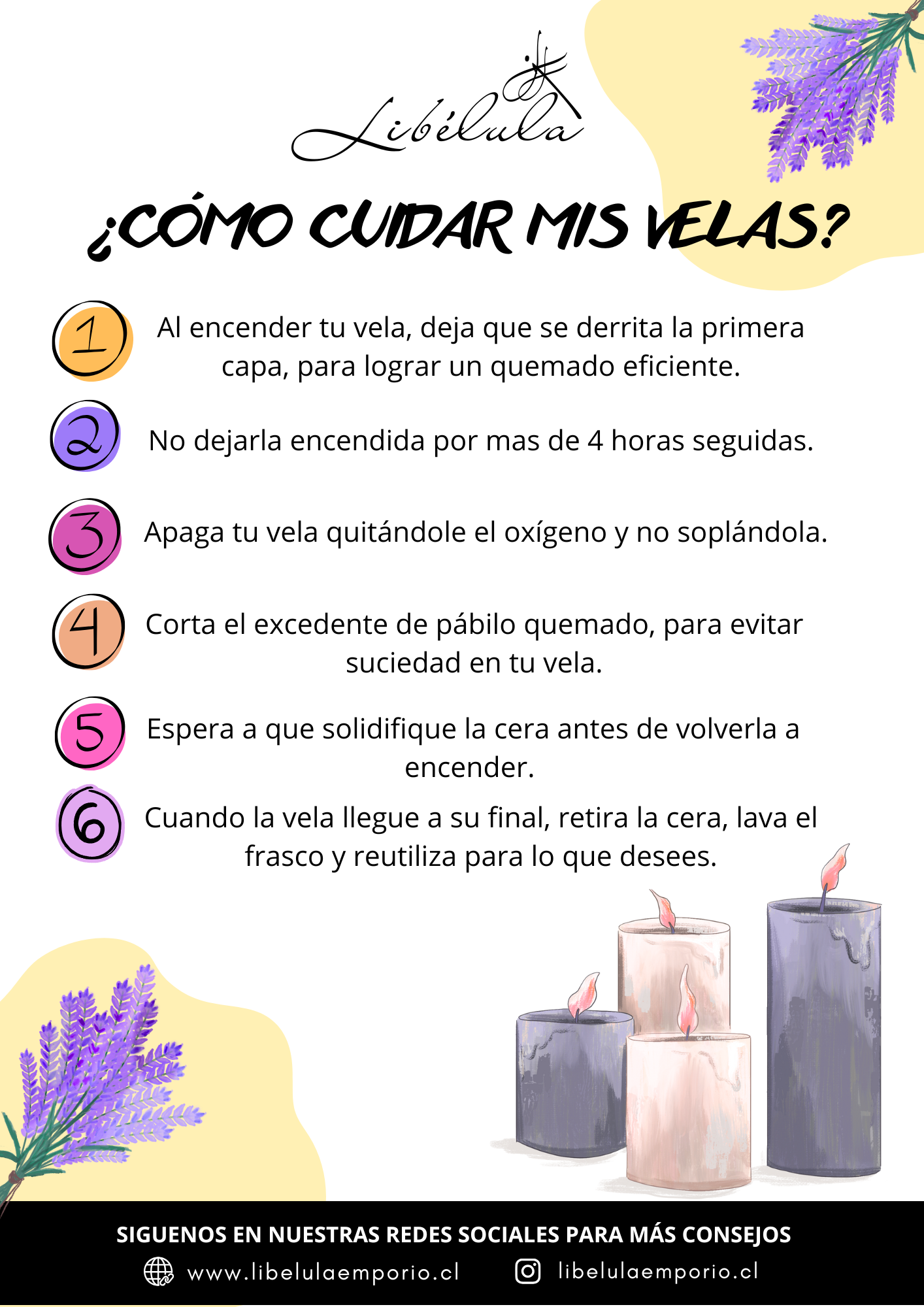 ¿Cómo cuidar mis velas?