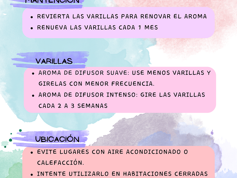 ¿Cómo cuidar mis Difusores de Varillas?