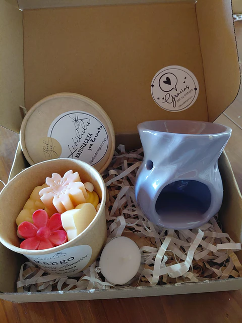 Difusor Cerámica Lila + Bombones Aromáticos
