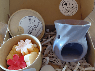 Difusor Cerámica Lila + Bombones Aromáticos