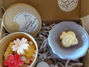 Difusor Cerámica Lila + Bombones Aromáticos