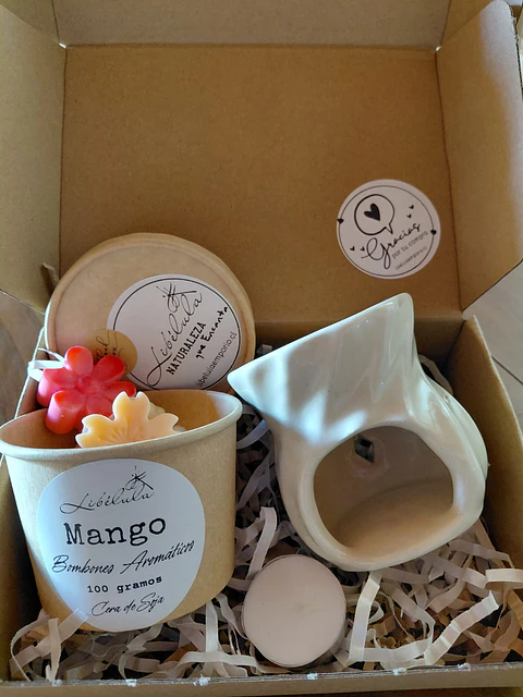 Difusor Cerámica Blanca + Bombones Aromáticos