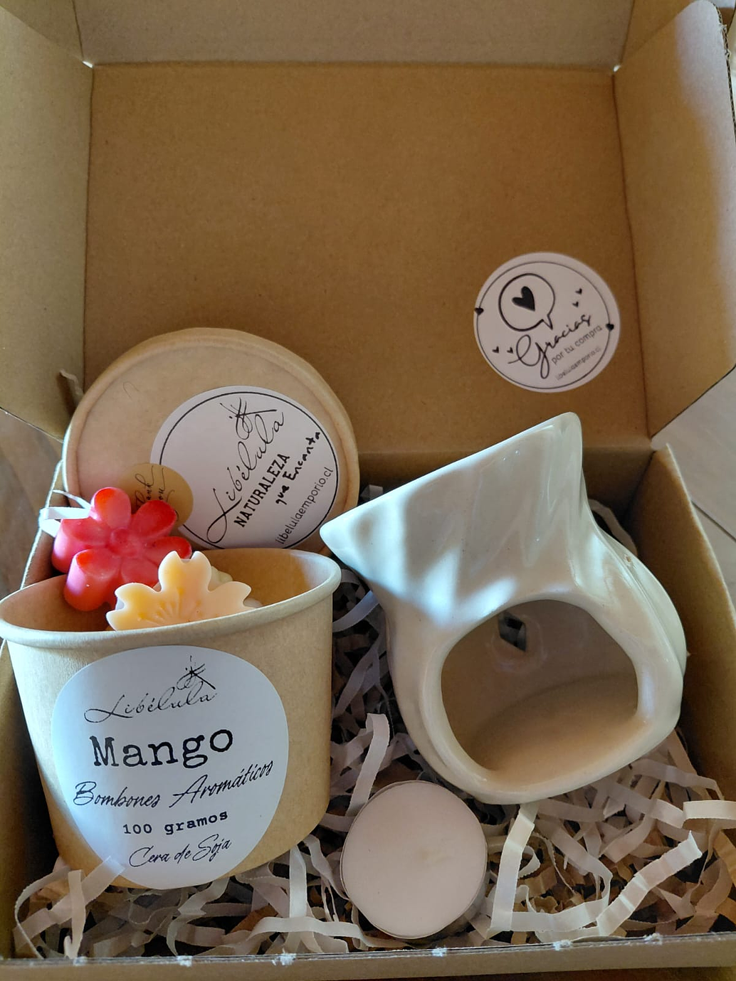 Difusor Cerámica Blanca + Bombones Aromáticos 1