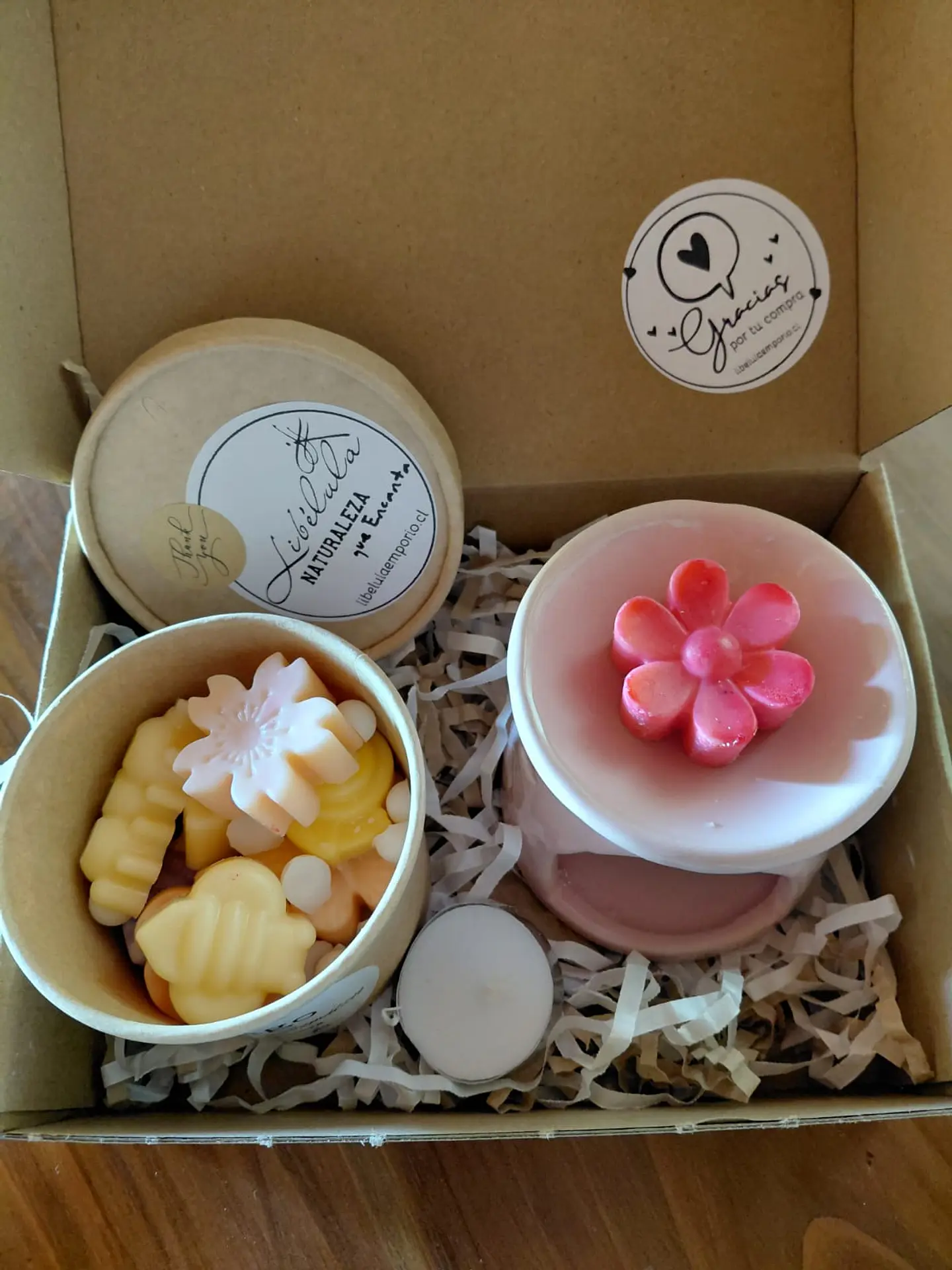 Difusor Cerámica Rosado + Bombones Aromáticos 2