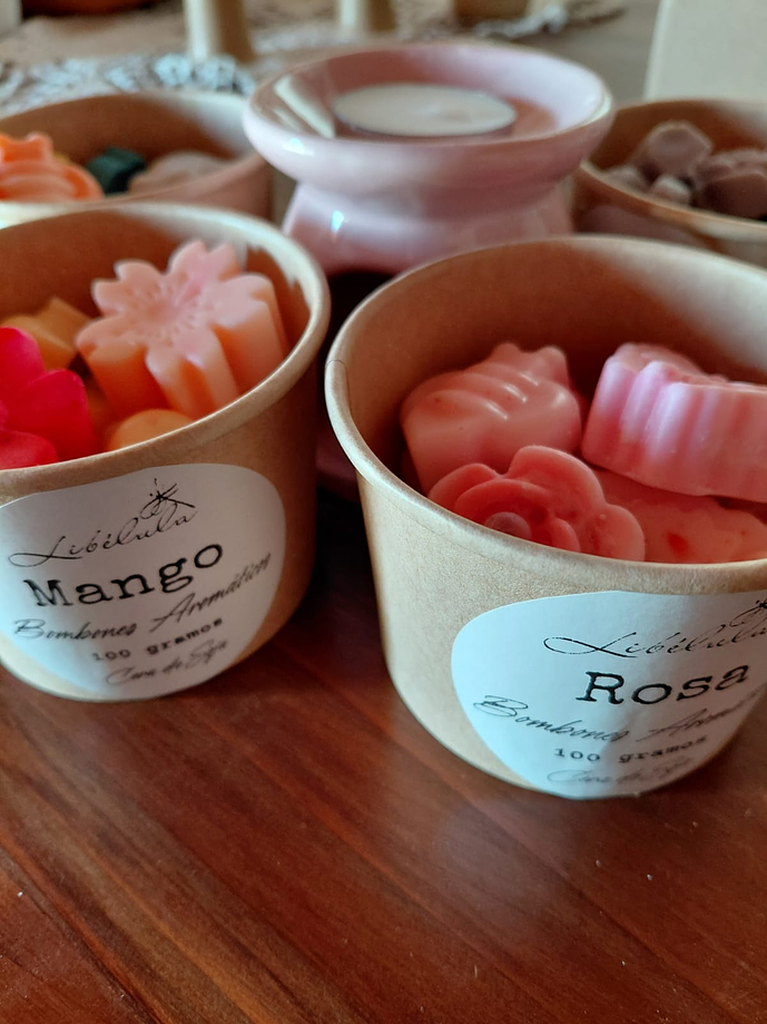 Difusor Cerámica Rosado + Bombones Aromáticos 3