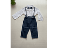 Conjunto formal Camisa, Pantalón, suspensores y Humita 