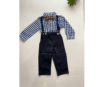 Conjunto formal Camisa, Pantalón, suspensores y Humita 