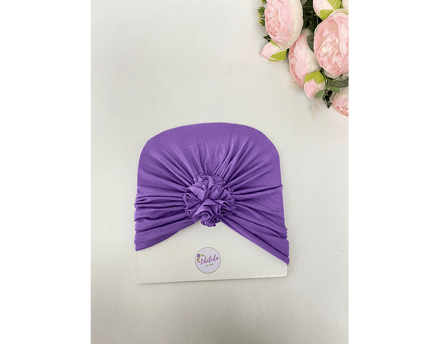 Turbante púrpura algodón