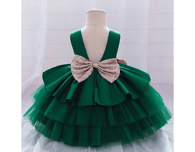 Vestido de Gala Lujo verde 