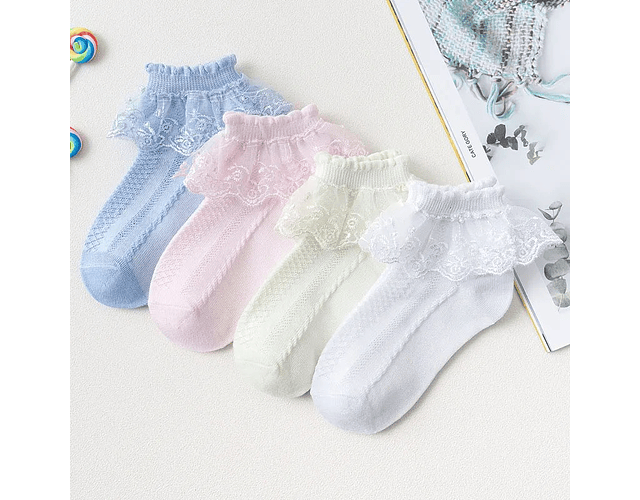 Calcetines vuelos blancos 