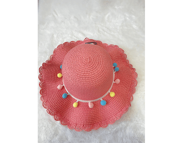 Sombreros niña pompom