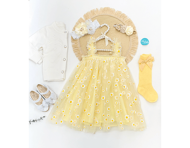 Vestido Rosie margaritas amarillo