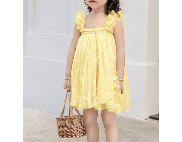 Vestido Rosie margaritas amarillo