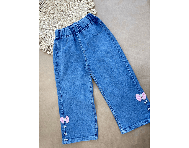 Jeans palazo perlas 