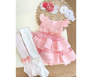 Vestido gala olivia rosado