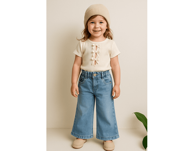 Polera coquette algodón 