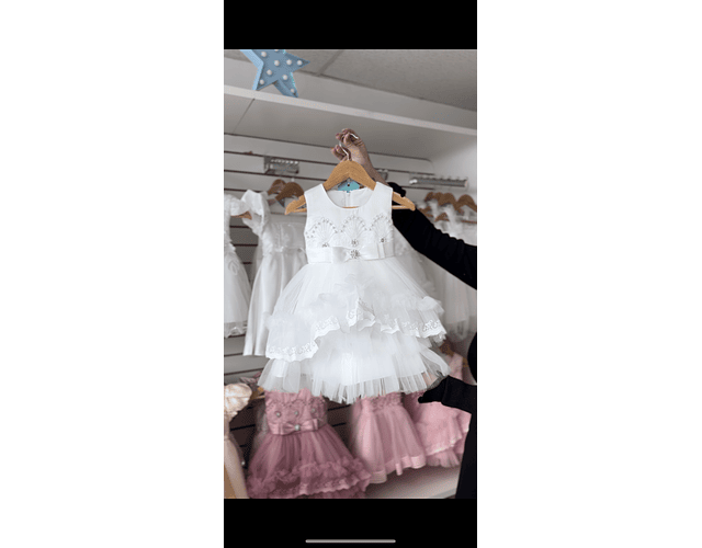 Vestido gala lujo Amelia blanco 