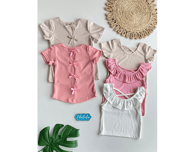 Poleras algodón vuelos 