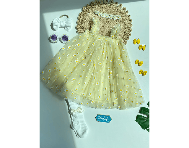 Vestido Rosie margaritas amarillo