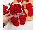 Pack calcetines + diadema rojos 