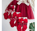 Pack calcetines + diadema rojos 