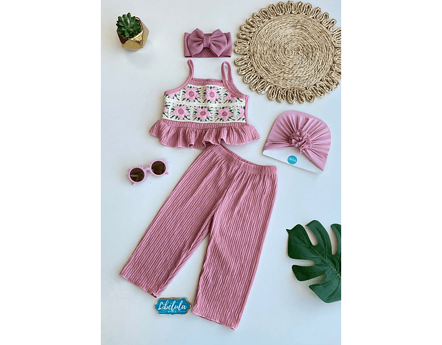 Set tejido y algodón 