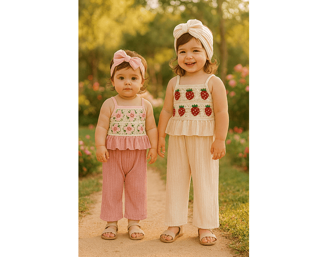 Set tejido y algodón 