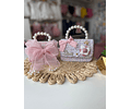 Cartera perlas lazo