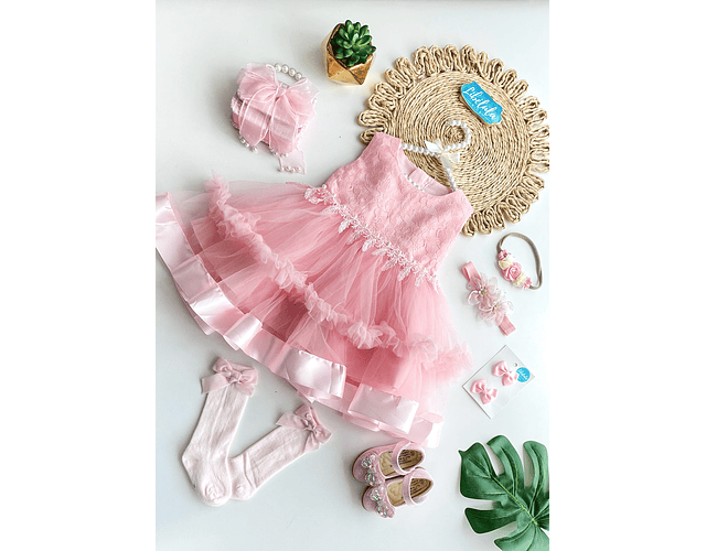 Vestido de Gala Florencia rosado 