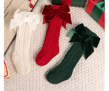 Calcetas tejidas terciopelo 