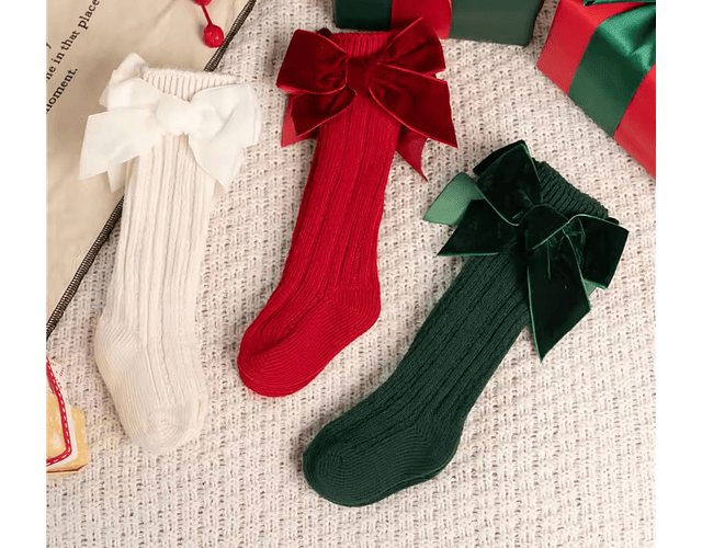 Calcetas tejidas terciopelo 