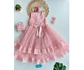 Vestido gala juvenil palo de rosa 