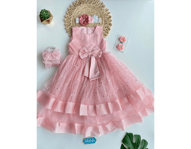 Vestido gala juvenil palo de rosa 