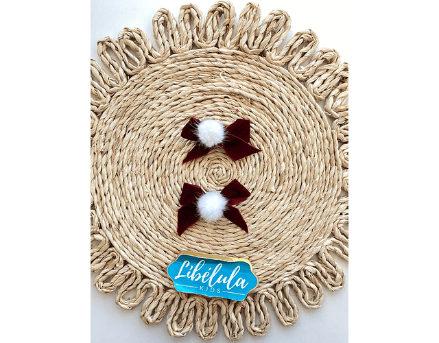 Pinches terciopelo par navideño 