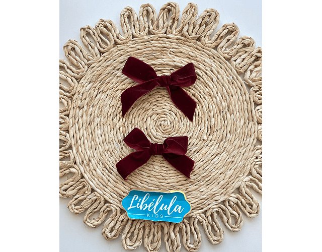 Pinches terciopelo par navideño 