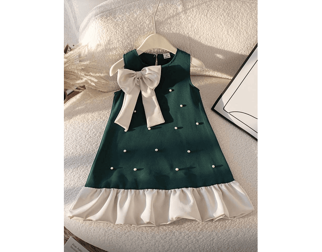 Vestido Anastasia coquette verde 