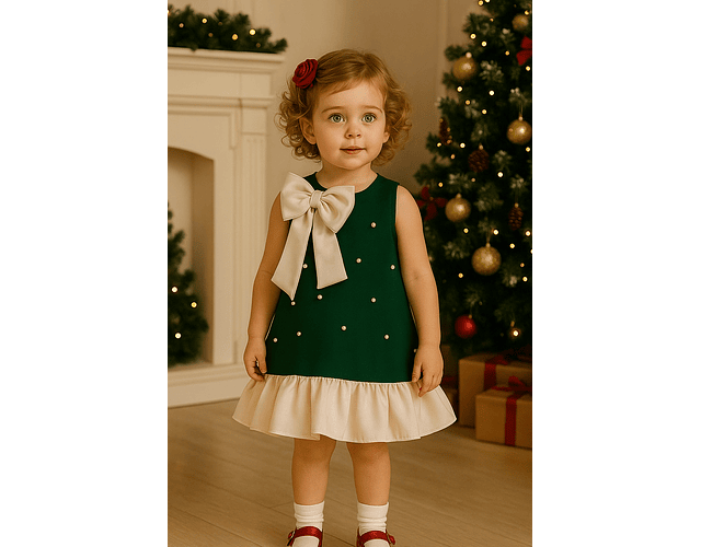 Vestido Anastasia coquette verde 