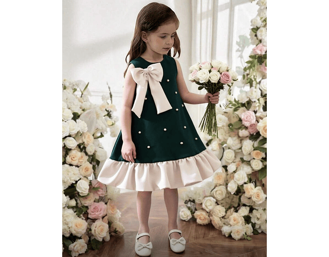 Vestido Anastasia coquette verde 