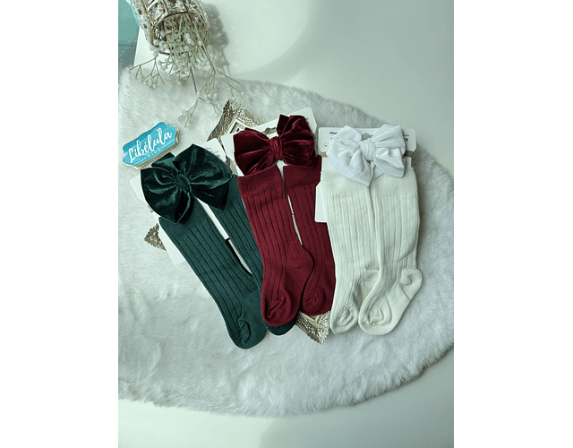 Calcetines + cintillo navideño  