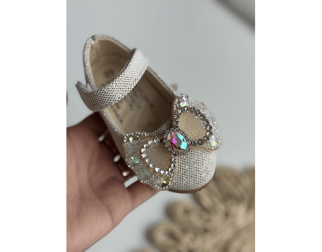 Zapatillas charol cristales 