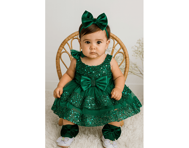 Vestido lujo Lucia verde 