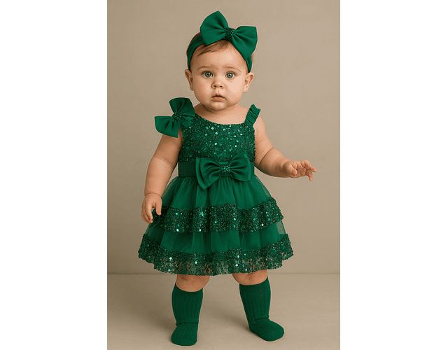 Vestido lujo Lucia verde 