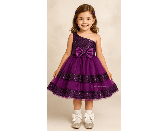 Vestido lujo Lucia violeta 