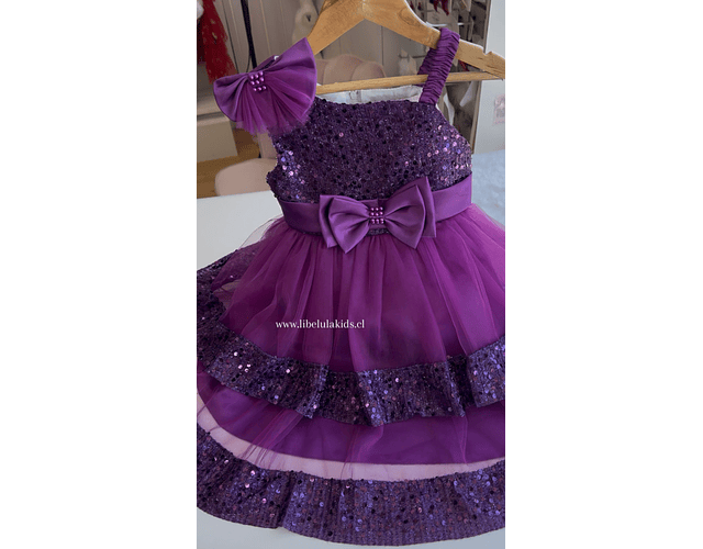 Vestido lujo Lucia violeta 