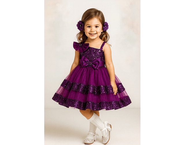 Vestido lujo Lucia violeta 