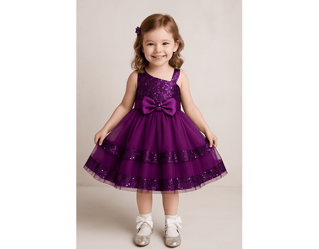 Vestido lujo Lucia violeta 