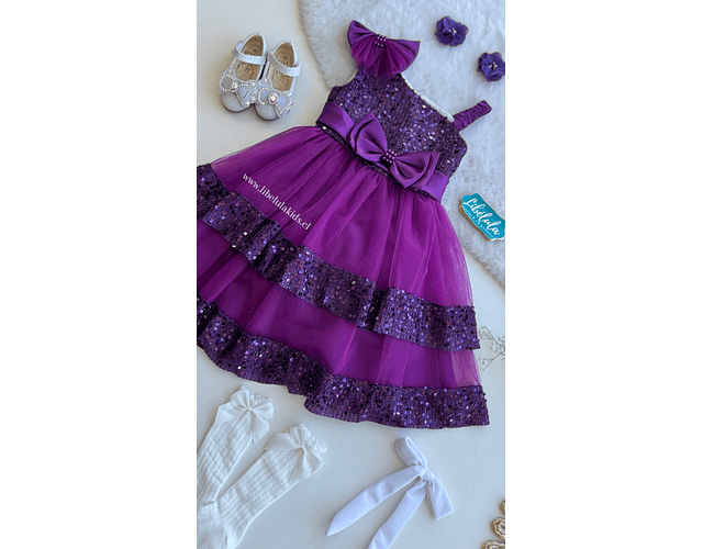 Vestido lujo Lucia violeta 