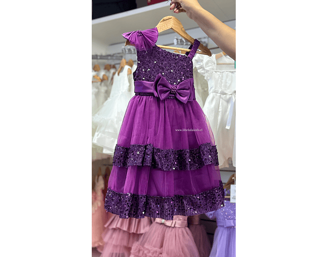 Vestido lujo Lucia violeta 