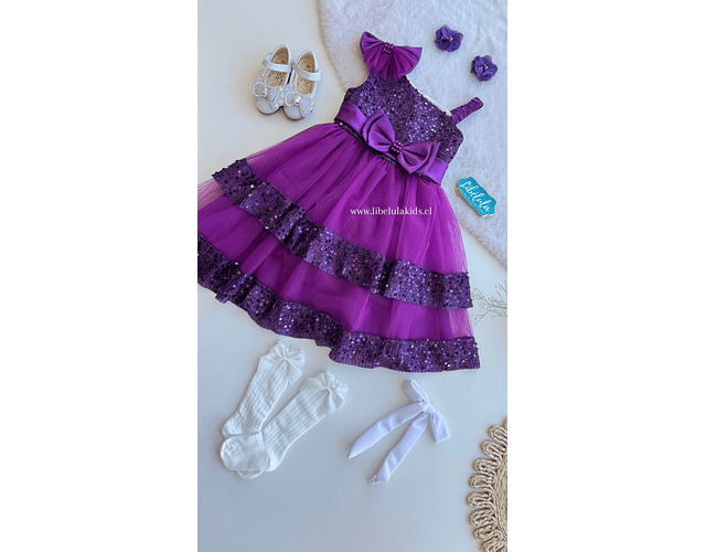 Vestido lujo Lucia violeta 